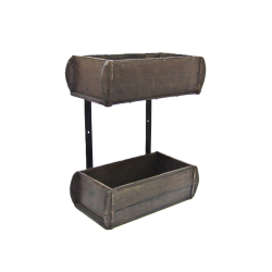 Półka skrzynka regał ze starego drewna podwójny wiszący